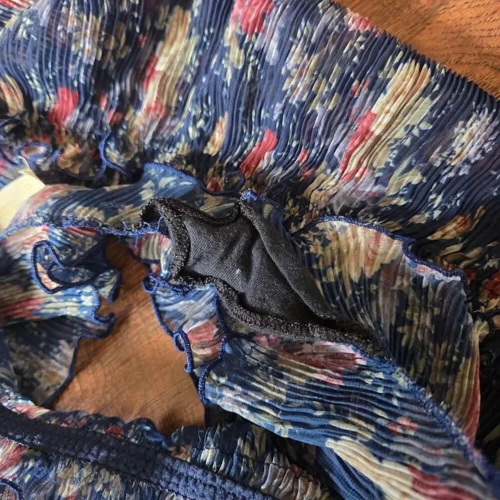 Vintage Victoria's Secret Gold Label Sheer Floral Sleep Shorts – Blue Chiffon Ru